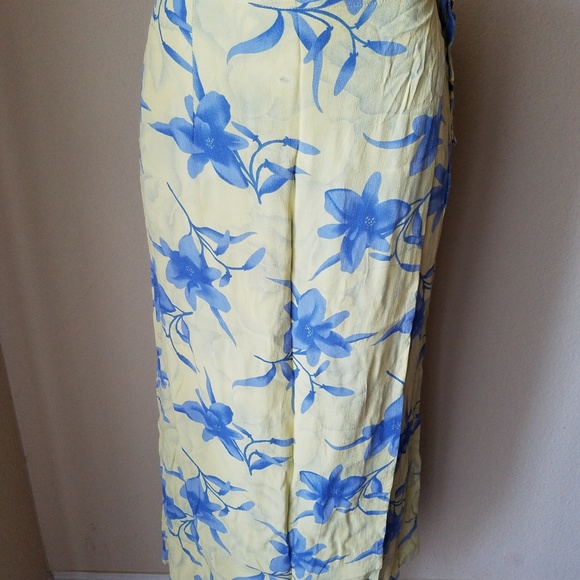 J.. Marco Galleries Yellow Floral Wrap Maxi Skirt - Picture 8 of 8